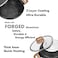 Auroware 24 CM Non Stick Wok Pan with Lid Black, Forged Aluminium, Dishwasher safe, High grade material, kitchen cooking Long lasting