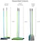 Clean &amp; Care Cleaning Set Broom Wiper Squeegee Cotton Mop with Iron Stick and Two Refill for Home Bathroom kitchen Cleaning Durable and Strong (Assorted Color)