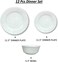 Melrich 12 Pcs Opalware Dinner set Dishwasher Safe, Freezer Safe, BPA-free Ideal for Home Party functions White Beautiful and Elegant