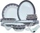 Melrich 26 Pcs Melamine Dinner Set Dinner Plate Soup Plate Bowls Serving plate Ladle Dishwasher safe Light Weight