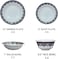 Melrich 20 piece Melamine Dinner Set 6 Dinner plates, 6 Soup plates, 6 Rice bowl, 2 Salad Bowl, Dishwasher safe, Storng and Durable Long lasting material