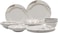 Melrich 12 Pcs Melamine Dinnerware set Dinner Soup salad plates bowls spoons serving plates Durable and Long lasting for kitchen Dishwasher safe