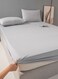 Home Fitted sheet with elastic corner 90*200+30cm with 2 pillow cases, bedsheet set 0f 3 piece single size, light gray.