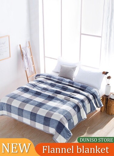 Flannel blanket, wool thickened edge wrapped sofa blanket, nap blanket, suitable for all seasons, suitable for beds, sofas, and furniture, 1.5 * 2m