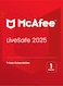 McAfee LiveSafe   1 Device 1 Year   2025   Digital License