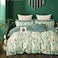 GOLDEN HOME 100% COTTOON Pure Cotton 6-Piece King Size Duvet Cover Set, 1 Duvet Cover + 1 Fitted Sheet + 4 Pillow Cases, Microfibre, Without filler