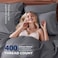 Golden Home Combed Cotton Luxury Bedding Set, 400 Thread Count, 100% Long Staple Cotton Sateen Weave Soft, Cool &amp; Breathable&ndash; 1 Duvet Cover220&times;240 cm 4pillow cases 1fitted sheet (Gray, GCC King Size)