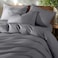 Golden Home Combed Cotton Luxury Bedding Set, 400 Thread Count, 100% Long Staple Cotton Sateen Weave Soft, Cool &amp; Breathable&ndash; 1 Duvet Cover220&times;240 cm 4pillow cases 1fitted sheet (Gray, GCC King Size)