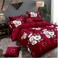 GOLDEN HOME  6-Piece King Size Duvet Cover Set, 1 Duvet Cover + 1 Fitted Sheet + 4 Pillow Cases, Microfibre, Without filler