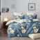 GOLDEN HOME  6-Piece King Size Duvet Cover Set, 1 Duvet Cover + 1 Fitted Sheet + 4 Pillow Cases, Microfibre, Without filler