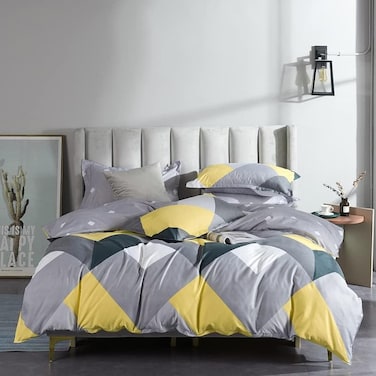 Golden Home Luxurious All-Season  Single Comforter Set - Soft, Cozy, and Elegant, Include 1 Comforter,1Fitted Sheet,4 Pillow Covers