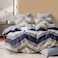 GOLDEN HOME  6-Piece King Size Duvet Cover Set, 1 Duvet Cover + 1 Fitted Sheet + 4 Pillow Cases, Microfibre, Muesli