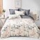 GOLDEN HOME  6-Piece Single Size Duvet Cover Set, 1 Duvet Cover + 1 Fitted Sheet + 4 Pillow Cases, Microfibre, Muesli
