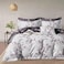 GOLDEN HOME  6-Piece King Size Duvet Cover Set, 1 Duvet Cover + 1 Fitted Sheet + 4 Pillow Cases, Microfibre, Without filler