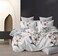 GOLDEN HOME  6-Piece King Size Duvet Cover Set, 1 Duvet Cover + 1 Fitted Sheet + 4 Pillow Cases, Microfibre, Without filler