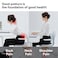 Golden Home Ergonomic Seat Cushion for Posture Correction   Back &amp; Tailbone Support   Memory Foam Pad for Office, Home, and Car (Gray)