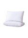 2-Piece Classic Double Piping Pillow cotton White 50x75cm