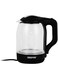 Geepas Geepas-Electric Glass Kettle, Cord Storage, Glass Body Clear Water Label Gauge,Safe &amp; Convenient, automatic Shut-Off Function &amp; Boil Dry Protection, black/Clear, 1.8 L, GK9901N