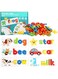 Toworld See and Spelling Learning Toy, Matching Letter Games Sight Word Flash Cards Montessori Wooden Educational Toys Gifts for Preschool Kindergarten Kids Boys Girls 3 4 5 Years Old