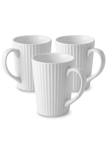 Ceramic 3Pcs White Mug 450Ml