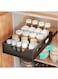 U-HOOME Pull Out Cabinet Organizer Fixed With Adhesive Nano Film,Heavy Duty Storage and Organizer Sliding Drawer Pantry Shelves,Pull Out Cabinet Organizer for Kitchen,Living Room,Bathroom,Home (Black)