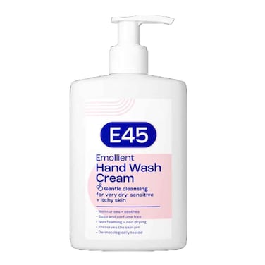 E45 Emollient Hand Wash Cream For Very Dry, Sensitive Skin 250ml
