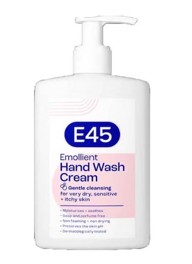 Moisturize Soothing Emollient Hand Wash Cream Gentle Cleanse for Very Dry Sensitive Itchy Skin 250 ml