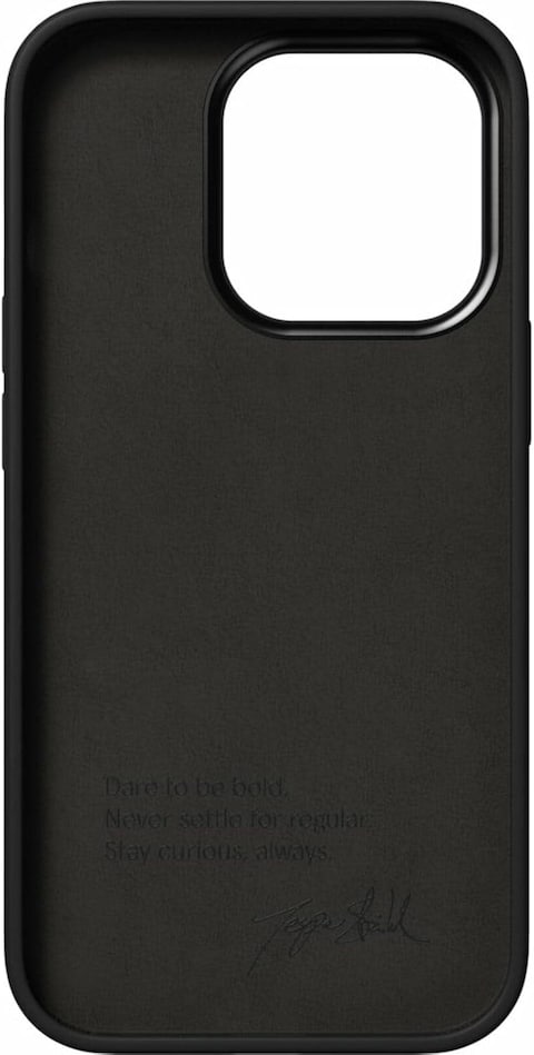 Nudient Apple iPhone 14 Pro Bold Case, Drop Proof, Shock Absorbing Cover, Smooth Silicon Grip, Slim &amp; Lightweight, Made From Recycled Plastic, Supports Wireless Charging, Charcoal Black