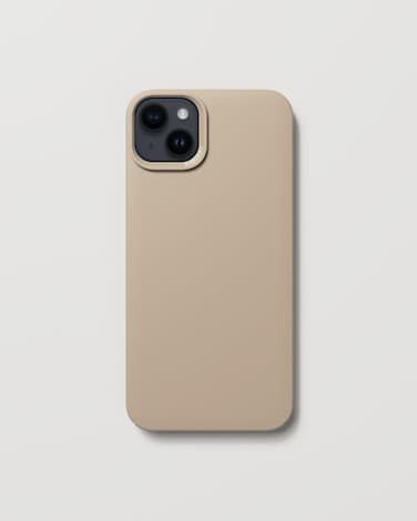 جراب Nudient رفيع للغاية لهاتف Apple iPhone 14 Plus، جراب فائق النحافة ودقيق للغاية، خفيف الوزن للغاية، حماية من الخدوش، مصنوع من البلاستيك المعاد تدويره، يدعم الشحن اللاسلكي Qi وApple Magsafe - بيج