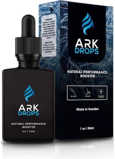 Ark Drops Official Of Sweden, Natural Performance Boosting Liquid Oxygen Drops, Supports Muscle Recovery, Brain Function and Provides A Gain In Power, Vitamins C &amp; E, Breath With Ark, 60 Doses