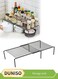 Kitchen storage rack, extendable iron seasoning rack, countertop organizer, multifunctional bathroom storage rack,suitable for organizing jars and spice seasoning jars, black