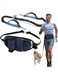 NALACAL Hands Free Dog Leash, Waist Leash for Dog Walking, Running Leash with Zipper Pouch for Medium Large Dogs, Dual Handle and Retractable Bungee Hands Free Leash for Jogging Training Hiking