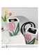 BIOPLJ Simple Clean Modern Style Tulips Wastebasket with 20 garbage bags, Large Open Top Trash Bin, White Garbage Can with Removable Plastic Bin, Decorative Trash Can for Home (square)