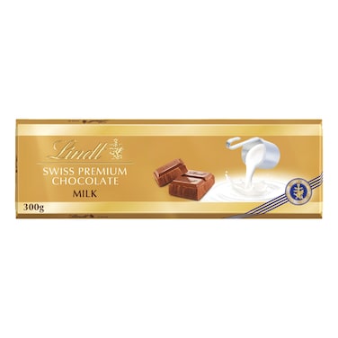 Lindt Swiss Premium Milk Chocolate Tablet Gold Pack, 300g