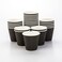 Restaurantware RWA0302B-25 8 Ounces Wide Black Disposable Ripple Wall Coffee And Tea Cup 25 Count, Paper