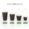 Restaurantware RWA0302B-25 8 Ounces Wide Black Disposable Ripple Wall Coffee And Tea Cup 25 Count, Paper