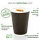 Restaurantware RWA0302B-25 8 Ounces Wide Black Disposable Ripple Wall Coffee And Tea Cup 25 Count, Paper