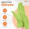 ZALCOON Disposable Gloves Nitrile Exam Gloves GREEN Powder-Free Non-Sterile Food Safe Cleaning Gloves, Extra Large (2 Pack x 100 Pieces)