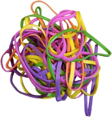 XL Multi Color Bands for Heavy Use UV Resistant, Durable, Thick 40-Pack Size 64