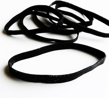 Heavy Duty Black Rubber Bands XL Size 64 UV Resistant 40 Count