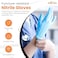 ZALCOON Disposable Gloves Nitrile Exam Gloves BLUE Powder-Free Non-Sterile Food Safe Cleaning Gloves, Extra Small (2 Pack x 100 Pieces)