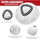 Zalcoon 4 Spin Mop Heads Replacement Handle &amp; Base - Compatible With Vileda Mop, Vileda Mop Heads Replacements, Easy Wring Spin Mop Replace Head For Floor Cleaning, Triangle Shape (White)