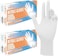 ZALCOON Disposable Gloves Nitrile Exam Gloves WHITE Powder-Free Non-Sterile Food Safe Cleaning Gloves, Small (2 Pack x 100 Pieces)