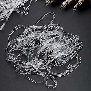 Heavy Duty Rubber Bands, XL Large 0.6 x 8.9 cm, UV Resistant, 90 Count, Transparent
