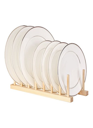 Multi-purpose Wooden Dish Rack Beige