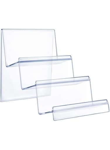Clear Acrylic Purse Display Stand, Holder Wallet Stand 3 Tier Handbag Purse Display Stand Glasses Holder Jewelry Display Riser Shelf for Home Decoration and Organizer