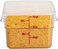 Cambro Camwear Polycarbonate Square Food Storage container, 12 Quart With lid