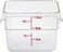 Cambro Camwear Polycarbonate Square Food Storage container, 12 Quart With lid