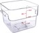Cambro Camwear Polycarbonate Square Food Storage container, 12 Quart With lid