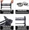 Elevated dog bowl stand with 3 Height adjustments, 2 Stainless steel food bowls, Carrying handle, and Anti-slip pads, Pet feeding station for cats &amp; small dogs, Easy to clean, 36 cm (Black)